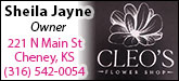 Cleo's Flower Shop Sponsorship Banner